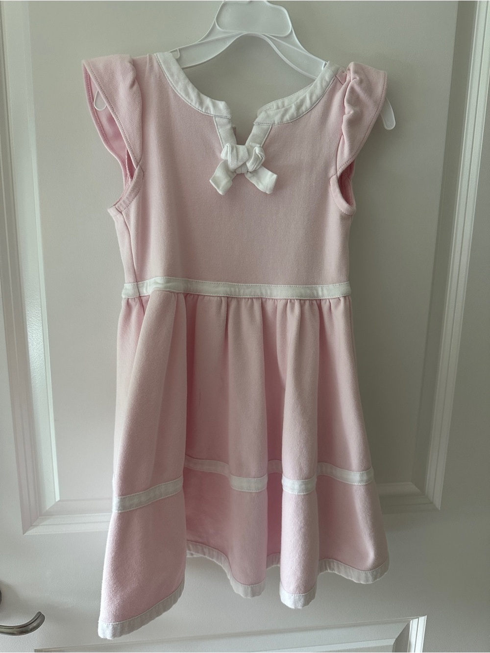 Janie and Jack Pink Dress with White Trim